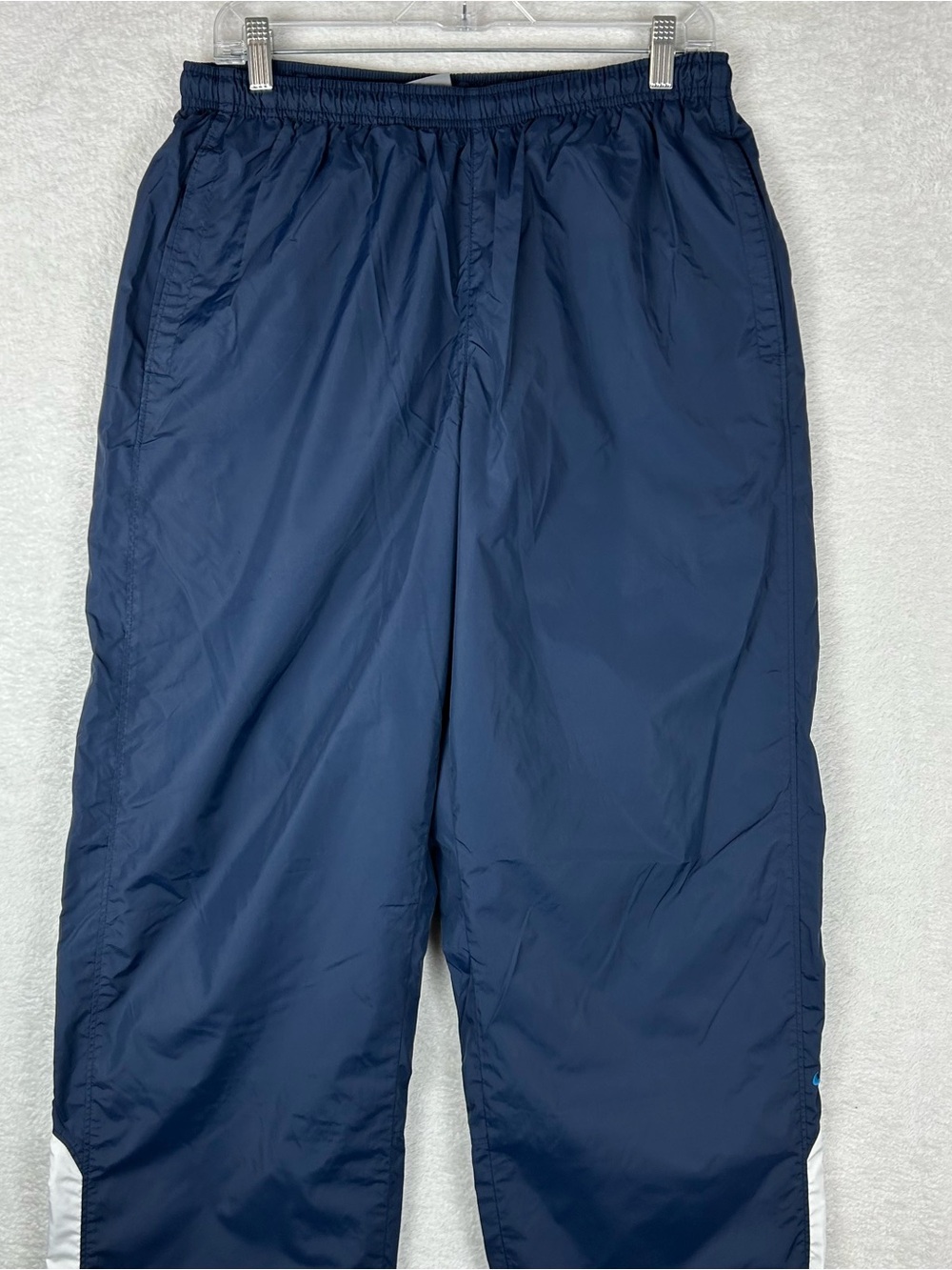 Nike Navy Blue Men's Lightweight Track Pants size L baggy nylon y2k vintage